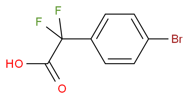 2-(4-bromophenyl)-2,2-difluoroacetic acid_分子结构_CAS_913574-93-3