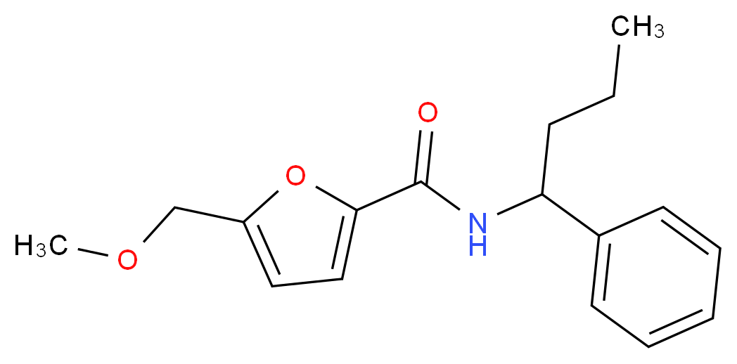 5-(methoxymethyl)-N-(1-phenylbutyl)-2-furamide_分子结构_CAS_)
