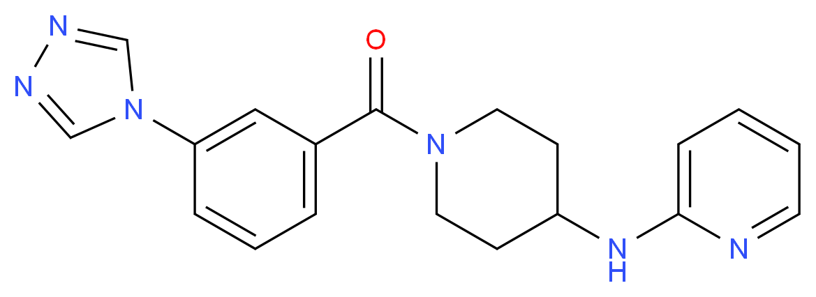 N-{1-[3-(4H-1,2,4-triazol-4-yl)benzoyl]-4-piperidinyl}-2-pyridinamine_分子结构_CAS_)