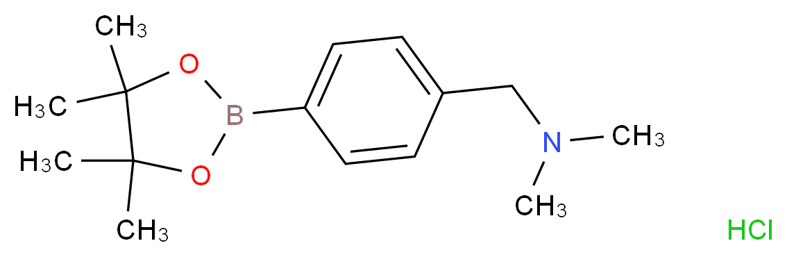 4-((N,N-DIMETHYLAMINO)METHYL)PHENYLBORONIC ACID PINACOL ESTER HCL_分子结构_CAS_1073371-85-3)