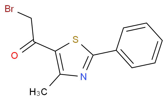 2-bromo-1-(4-methyl-2-phenyl-1,3-thiazol-5-yl)-1-ethanone_分子结构_CAS_7520-95-8)