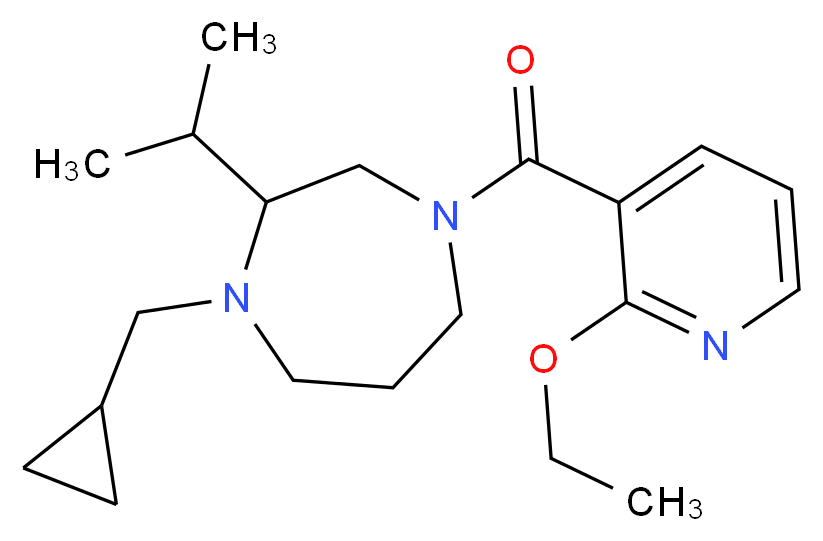 1-(cyclopropylmethyl)-4-[(2-ethoxy-3-pyridinyl)carbonyl]-2-isopropyl-1,4-diazepane_分子结构_CAS_)