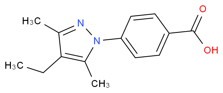 4-(4-Ethyl-3,5-dimethyl-pyrazol-1-yl)-benzoic acid_分子结构_CAS_)