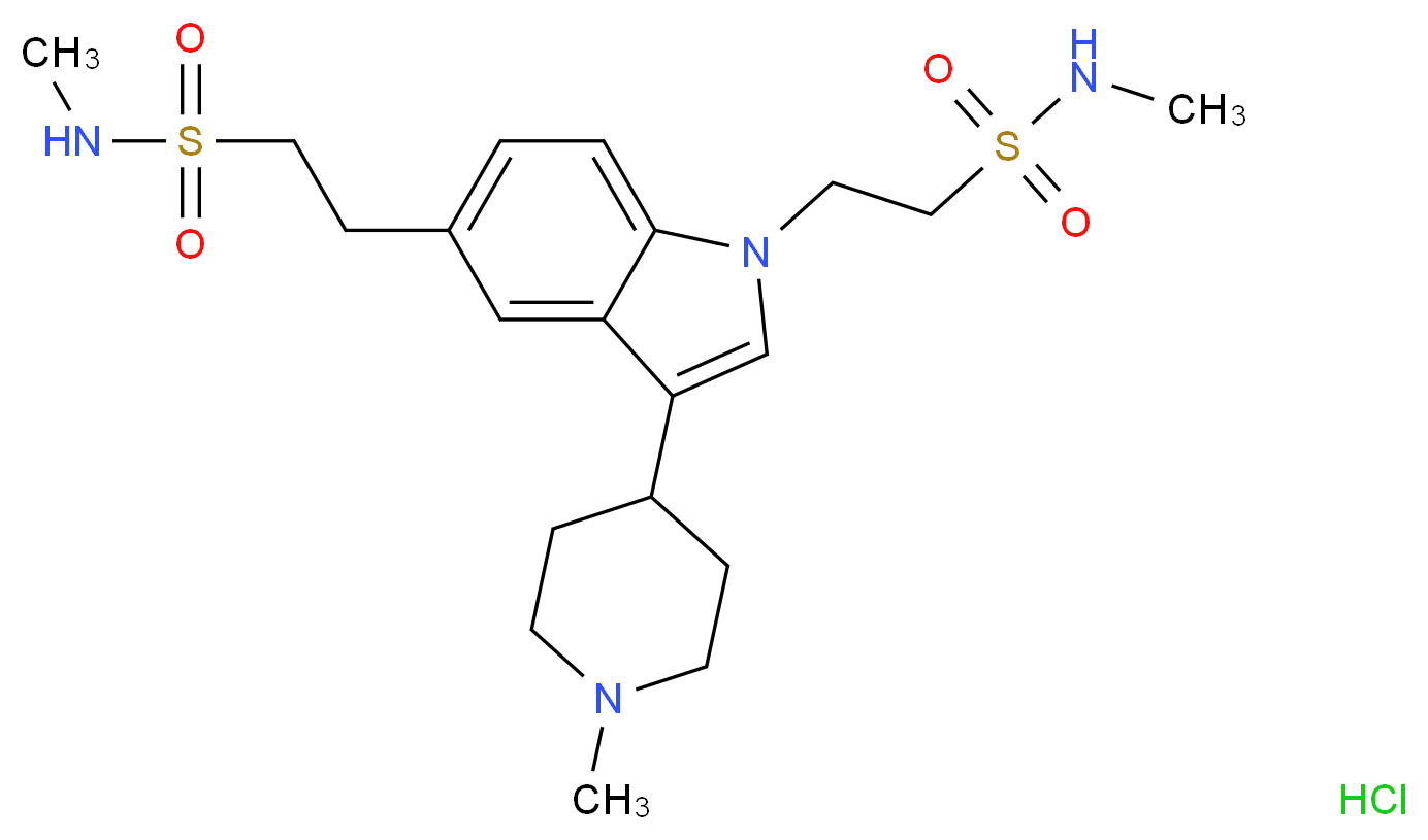 N'-(2-Methylsulfamoylethyl) Naratriptan Hydrochloride_分子结构_CAS_1346600-26-7)