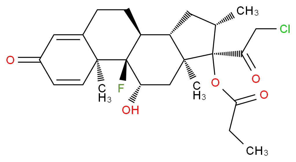丙酸氯倍他索_分子结构_CAS_25122-46-7)