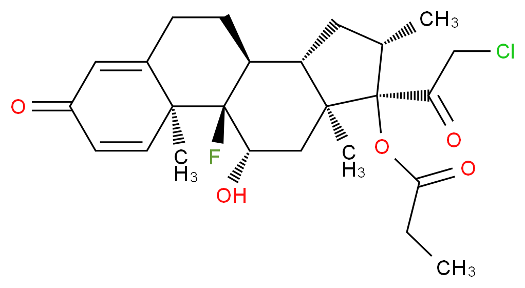 Clobetasol 17-Propionate_分子结构_CAS_25122-46-7)