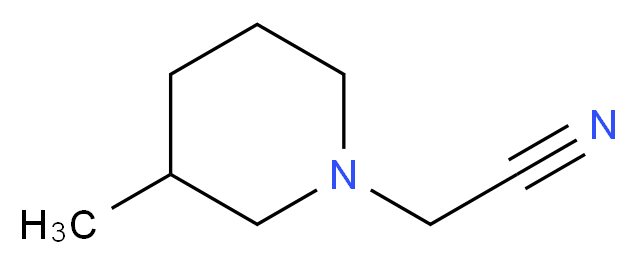 2-(3-methylpiperidin-1-yl)acetonitrile_分子结构_CAS_)