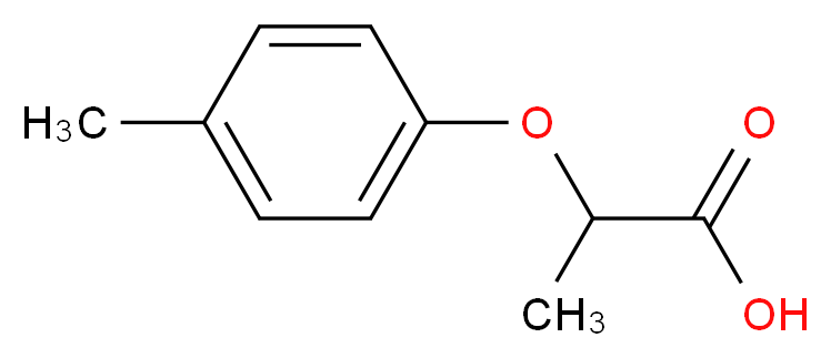 2-(4-methylphenoxy)propionic acid_分子结构_CAS_)