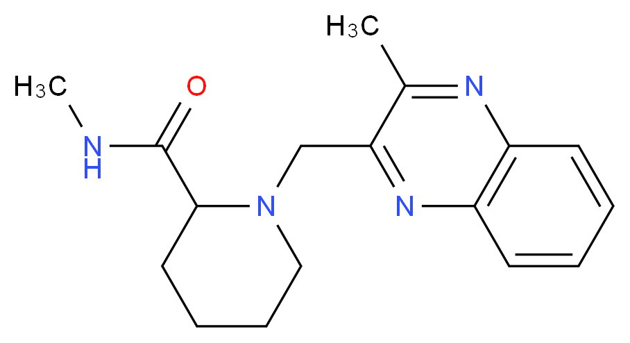 N-methyl-1-[(3-methylquinoxalin-2-yl)methyl]piperidine-2-carboxamide_分子结构_CAS_)