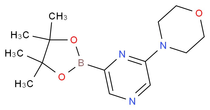 6-MORPHOLINOPYRAZINE-2-BORONIC ACID PINACOL ESTER_分子结构_CAS_1186041-99-5)