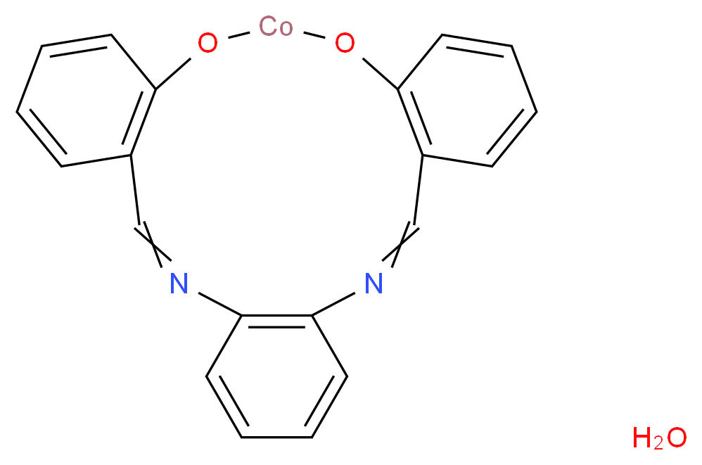 18,20-dioxa-3,10-diaza-19-cobaltatetracyclo[19.4.0.0<sup>4</sup>,<sup>9</sup>.0<sup>1</sup><sup>2</sup>,<sup>1</sup><sup>7</sup>]pentacosa-1(21),2,4(9),5,7,10,12(17),13,15,22,24-undecaene hydrate_分子结构_CAS_207124-69-4