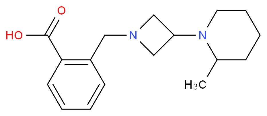 2-{[3-(2-methylpiperidin-1-yl)azetidin-1-yl]methyl}benzoic acid_分子结构_CAS_)