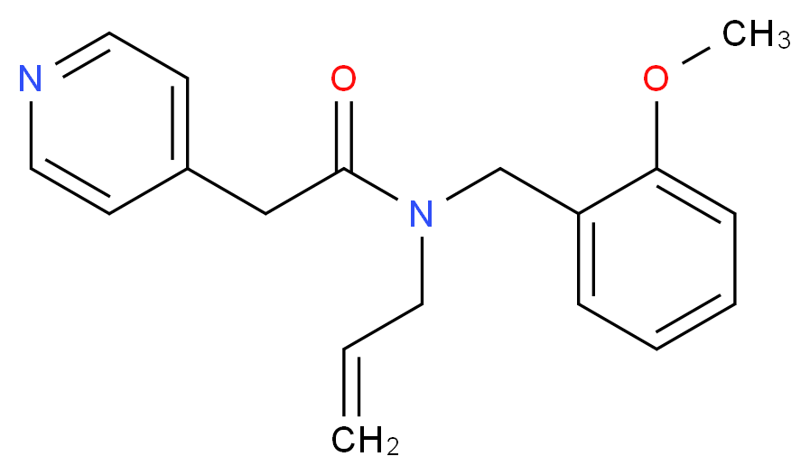N-allyl-N-(2-methoxybenzyl)-2-pyridin-4-ylacetamide_分子结构_CAS_)