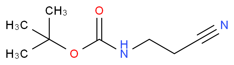 tert-butyl N-(2-cyanoethyl)carbamate_分子结构_CAS_)