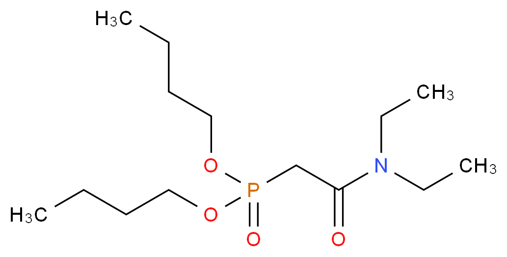 dibutyl [(diethylcarbamoyl)methyl]phosphonate_分子结构_CAS_7439-68-1