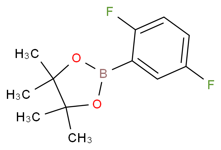 2-(2,5-difluorophenyl)-4,4,5,5-tetramethyl-1,3,2-dioxaborolane_分子结构_CAS_408492-25-1