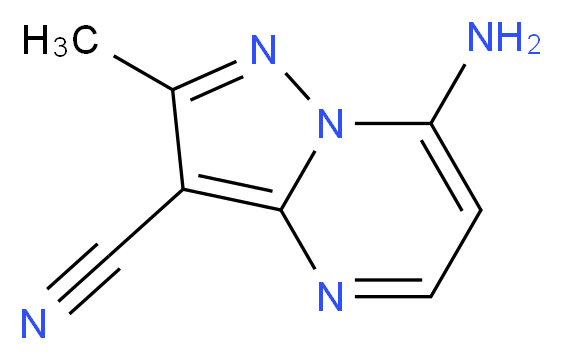 7-Amino-2-methylpyrazolo[1,5-a]pyrimidine-3-carbonitrile_分子结构_CAS_)