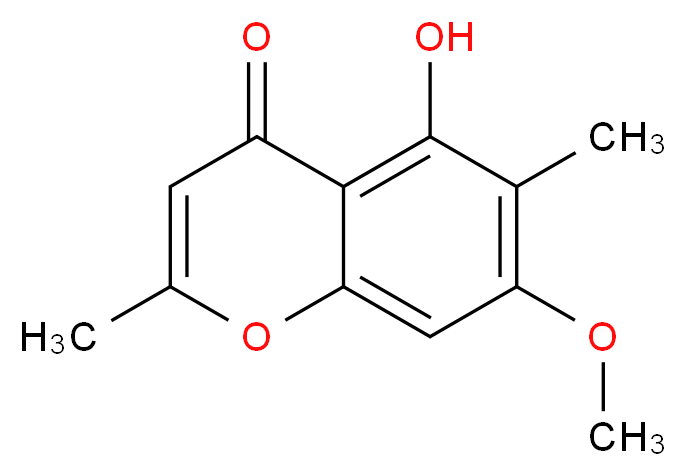 5-hydroxy-7-methoxy-2,6-dimethyl-4H-chromen-4-one_分子结构_CAS_480-12-6