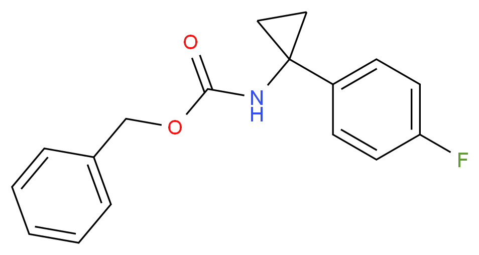 Benzyl (1-(4-fluorophenyl)cyclopropyl)carbamate_分子结构_CAS_1255574-62-9)