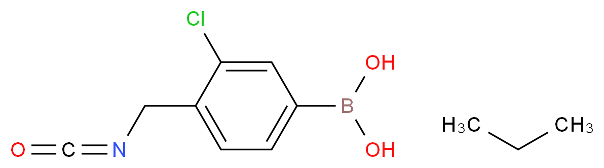 [3-chloro-4-(isocyanatomethyl)phenyl]boronic acid; propane_分子结构_CAS_850589-48-9
