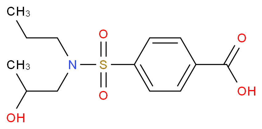 4-[(2-hydroxypropyl)(propyl)sulfamoyl]benzoic acid_分子结构_CAS_28242-02-6