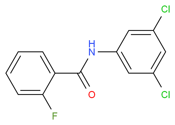 N-(3,5-dichlorophenyl)-2-fluorobenzamide_分子结构_CAS_330469-05-1