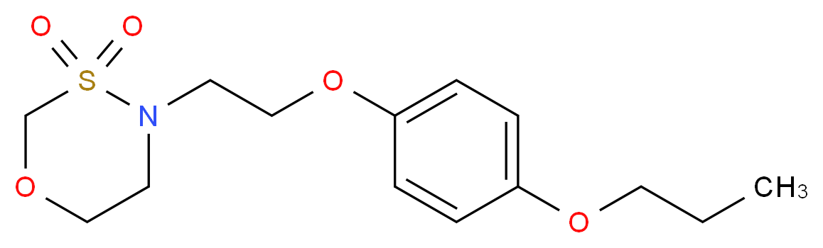 4-[2-(4-propoxyphenoxy)ethyl]-1,3,4-oxathiazinane 3,3-dioxide_分子结构_CAS_)