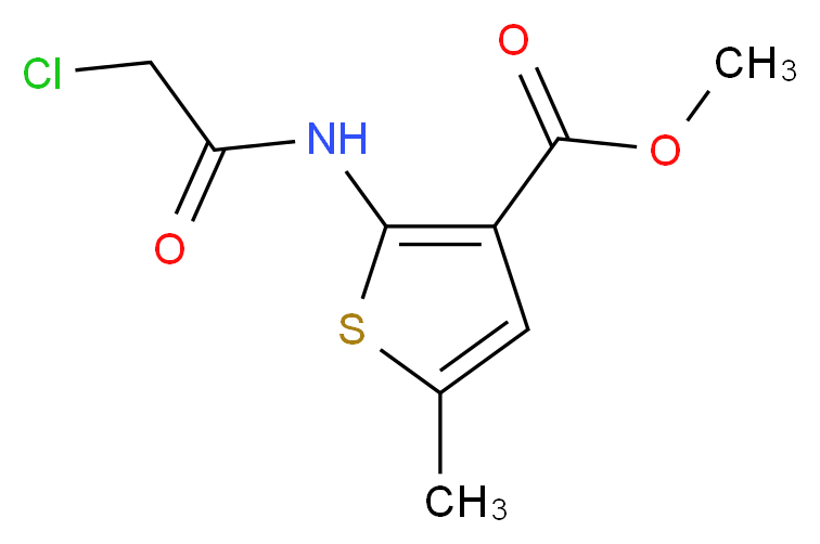 Methyl 2-[(chloroacetyl)amino]-5-methylthiophene-3-carboxylate_分子结构_CAS_)