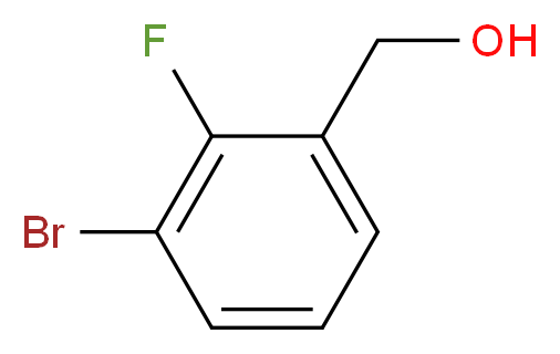 (3-Bromo-2-fluorophenyl)methanol_分子结构_CAS_261723-32-4)