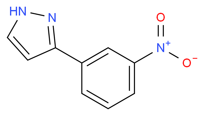 3-(3-nitrophenyl)-1H-pyrazole_分子结构_CAS_59843-77-5