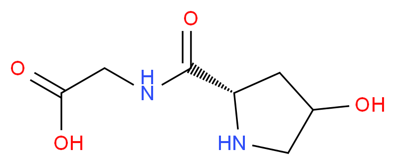 2-{[(2S)-4-hydroxypyrrolidin-2-yl]formamido}acetic acid_分子结构_CAS_7672-35-7