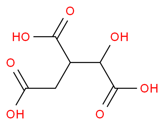 1-hydroxypropane-1,2,3-tricarboxylic acid_分子结构_CAS_320-77-4