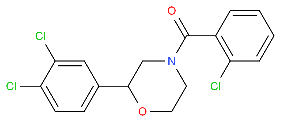 4-(2-chlorobenzoyl)-2-(3,4-dichlorophenyl)morpholine_分子结构_CAS_)