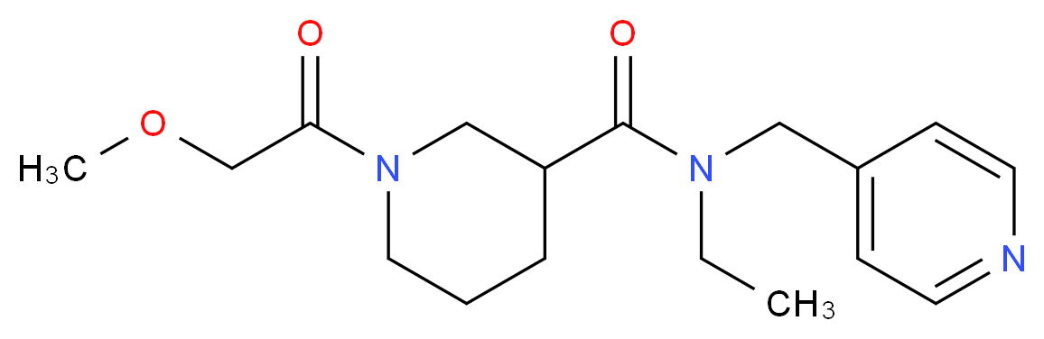 N-ethyl-1-(methoxyacetyl)-N-(pyridin-4-ylmethyl)piperidine-3-carboxamide_分子结构_CAS_)