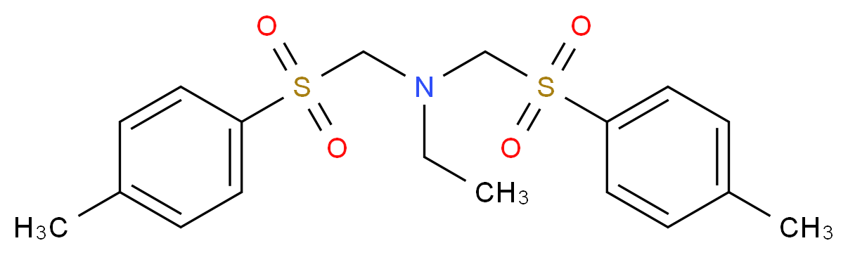 ethylbis[(4-methylbenzenesulfonyl)methyl]amine_分子结构_CAS_35777-35-6