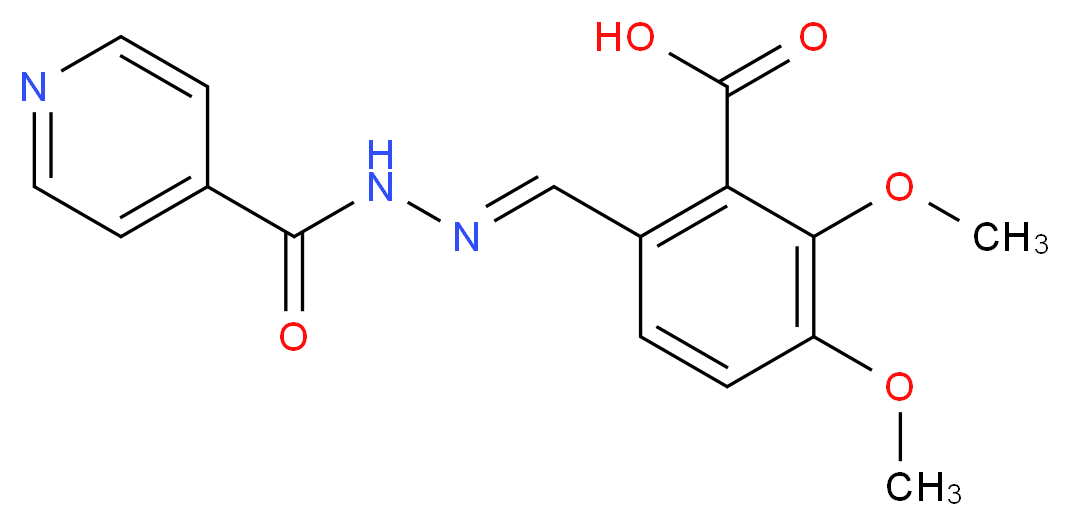 2,3-dimethoxy-6-[(1E)-[(pyridin-4-ylformamido)imino]methyl]benzoic acid_分子结构_CAS_2779-55-7