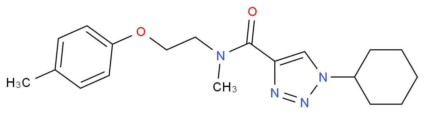 1-cyclohexyl-N-methyl-N-[2-(4-methylphenoxy)ethyl]-1H-1,2,3-triazole-4-carboxamide_分子结构_CAS_)