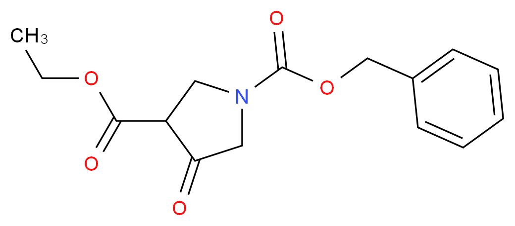 1-benzyl 3-ethyl 4-oxopyrrolidine-1,3-dicarboxylate_分子结构_CAS_51814-19-8