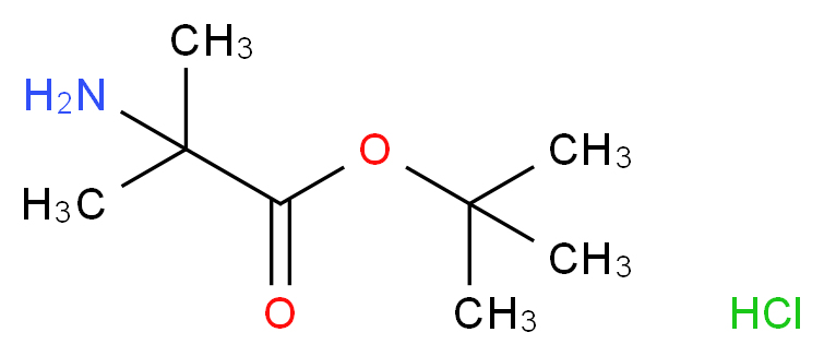 tert-butyl 2-amino-2-methylpropanoate hydrochloride_分子结构_CAS_84758-81-6