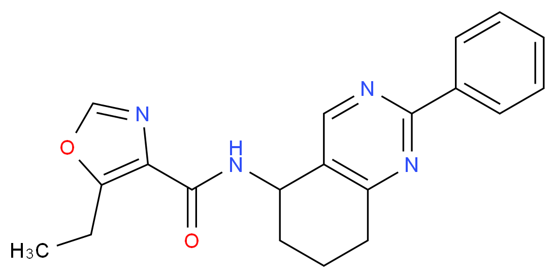 5-ethyl-N-(2-phenyl-5,6,7,8-tetrahydro-5-quinazolinyl)-1,3-oxazole-4-carboxamide_分子结构_CAS_)