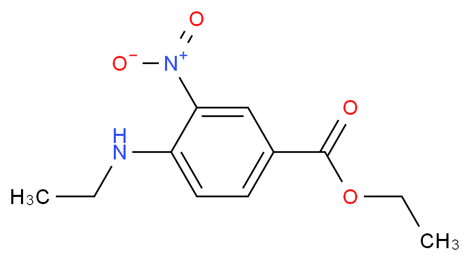 ethyl 4-(ethylamino)-3-nitrobenzoate_分子结构_CAS_91182-00-2