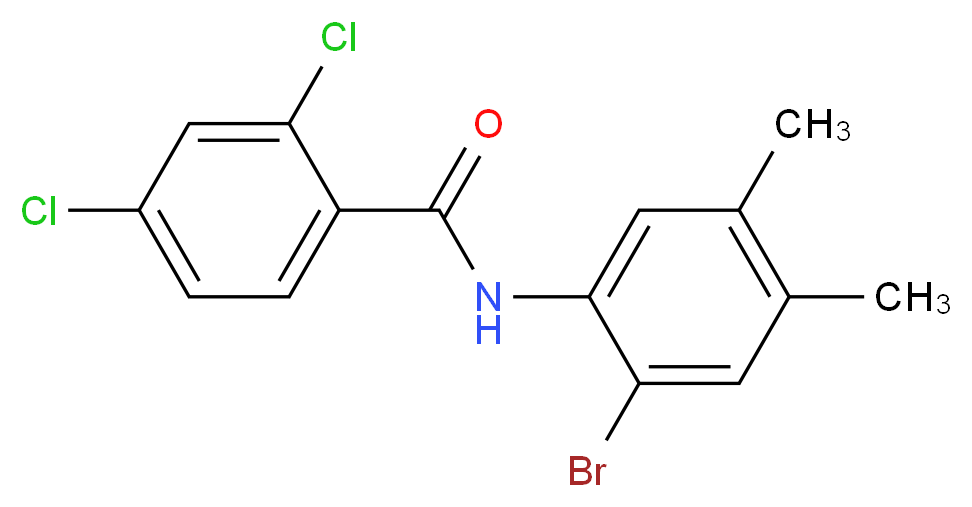 N-(2-bromo-4,5-dimethylphenyl)-2,4-dichlorobenzamide_分子结构_CAS_509113-98-8