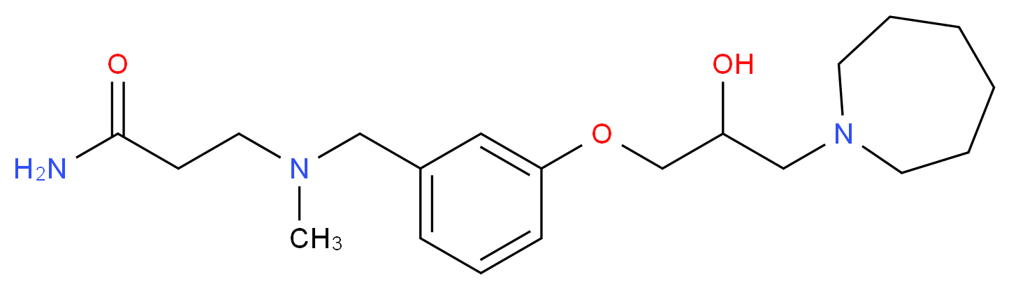 N~3~-[3-(3-azepan-1-yl-2-hydroxypropoxy)benzyl]-N~3~-methyl-beta-alaninamide_分子结构_CAS_)