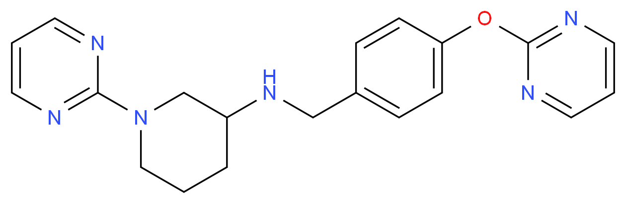 1-(2-pyrimidinyl)-N-[4-(2-pyrimidinyloxy)benzyl]-3-piperidinamine_分子结构_CAS_)