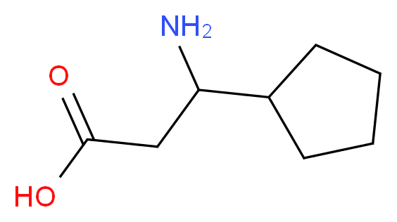 3-AMINO-3-CYCLOPENTYLPROPANOIC ACID_分子结构_CAS_682804-23-5)