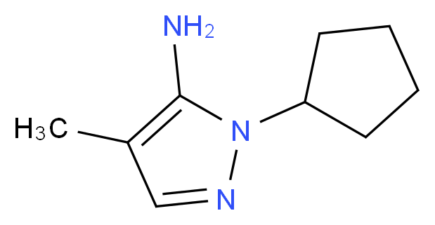 1-cyclopentyl-4-methyl-1H-pyrazol-5-amine_分子结构_CAS_936940-47-5)