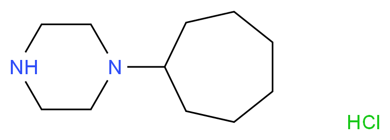 1-Cycloheptyl-piperazine hydrochloride_分子结构_CAS_436099-91-1)