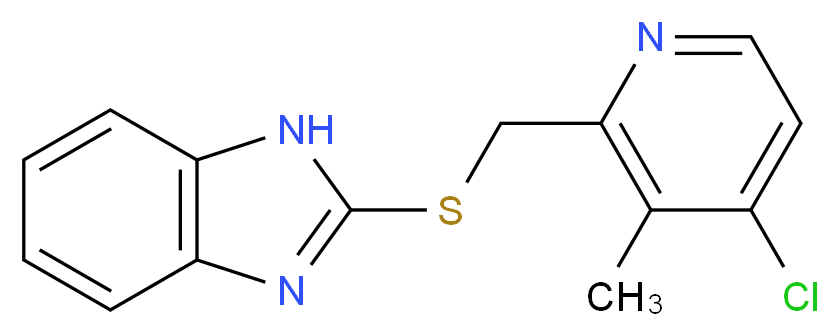 4-Desmethoxypropoxyl-4-chloro Rabeprazole Sulfide_分子结构_CAS_103312-62-5)