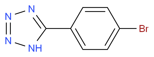 5-(4-bromophenyl)-1H-1,2,3,4-tetrazole_分子结构_CAS_50907-23-8