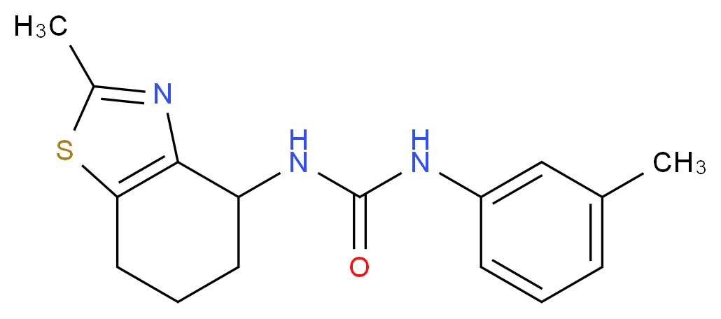 N-(3-methylphenyl)-N'-(2-methyl-4,5,6,7-tetrahydro-1,3-benzothiazol-4-yl)urea_分子结构_CAS_)